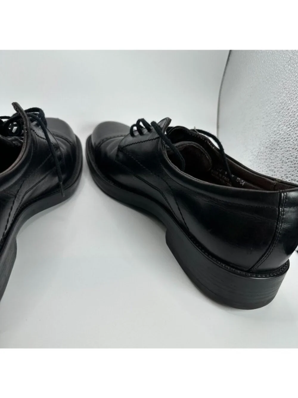 Samuel Hubbard Shoes Mens 9 M Black Cap Toe Oxford Leather Lace Up Made Italy